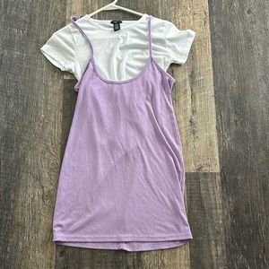 Rue 21 Purple & White 2 Piece T Shirt & Dress Set Size Medium